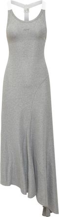 Off-white Silver Round Neck Maxi Dress