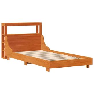 Berkfield Home Decorative Bed Frame without Mattress Wax Brown 100x200 cm Solid