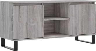 vidaXL Mueble de TV madera de ingeniería gris Sonoma 104x35x50 cm vidaXL
