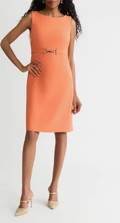 Kasper Belted Sheath Dress in Mandarin at Nordstrom, Size 16