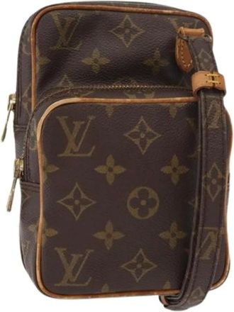 Louis Vuitton Pre-owned Cross Body Bags, female, Brown, Size: ONE SIZE Pre-owned Vintage Canvas Cross Body Bag