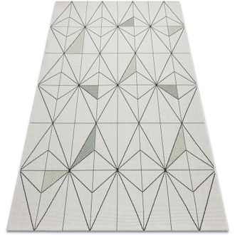 RugsX Rugsx - Carpet color 19447/062 sisal Diamonds Triangles Cream white 200x290 cm