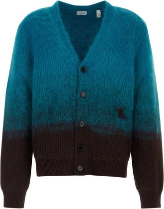 Burberry Two Tone Wool Blend Cardigan