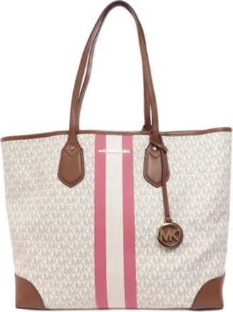 Michael Kors Pre-owned Tote Bags, female, White, Size: ONE SIZE Pre-owned Plastic shoulder-bags