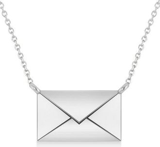 Allurez Engravable Love Letter Envelope Pendant Necklace 14k Yellow Gold in White Gold at Nordstrom, Size 18