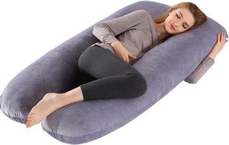 OEM Almohada De Embarazo En Forma De U Con Funda De Terciopelo Extra&iacute;ble - Almohada De Embarazo Para Maternidad Y Sue&ntilde;o - Para Mujeres Y Adultos