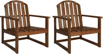 vidaXL Garden Sofa Chairs 2 pcs Solid Acacia Wood, 44033