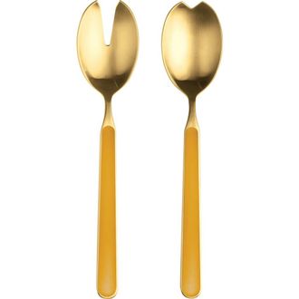 Mepra Fantasia Salad Serving Set - 2 Pieces in Mustard at Nordstrom