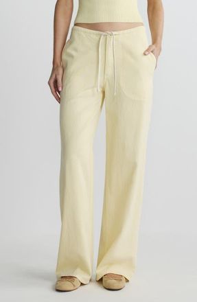 DL1961 Sienna Drawstring Low Rise Relaxed Wide Leg Jeans in Prosecco Aura at Nordstrom, Size 27