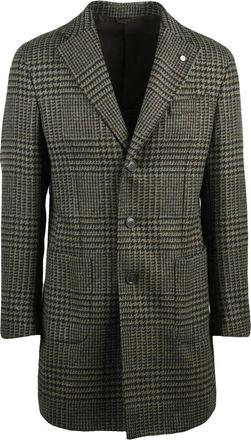 L.B.M. 1911 Green-Brown Virgin Wool Coat