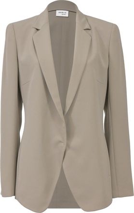 Akris Punto Single-Breasted Blazer in Beige Viscose