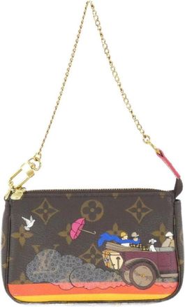 Louis Vuitton Brown Coated Canvas Pochette Pouch (Pre-Owned)