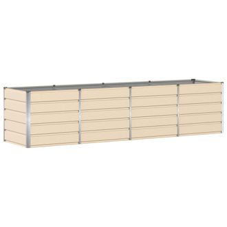 vidaXL Jardinera Marfil 320 X 80 X 75 Cm Acero Vidaxl