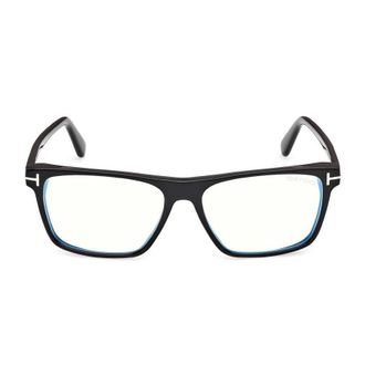 Tom Ford Blue Light Block Rectangular Mens Eyeglasses FT6170-B 001 56