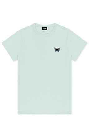 Dalix Butterfly Short Sleeve Classic Cotton Tee in Seafoam at Nordstrom, Size Xx-Large