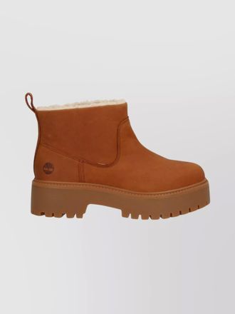 Timberland ankle boots with lug sole and pull tab