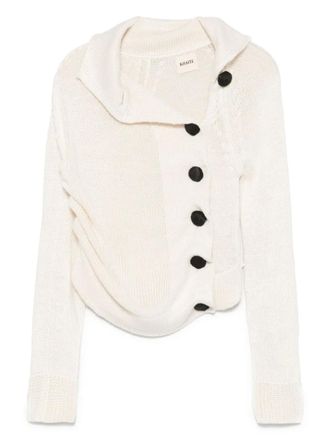 Khaite Lorrai cardigan - women - Silk - L - Neutrals