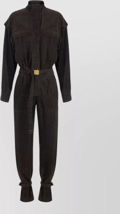 Elisabetta Franchi denim oversized long jumpsuit