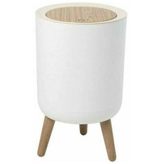 OEM Papelera De Ba&ntilde;o De 7 Litros - Tapa A Presi&oacute;n - Insonorizada Y Antiolor - Dise&ntilde;o Escandinavo - Dimensiones: 22 X 22 X 36,3 Cm (alto)