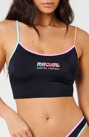 Rip Curl Surf Puff Crop Camisole in Black at Nordstrom, Size Xx-Small