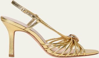 Loeffler Randall 60mm Mareka Metallic Leather Sandals
