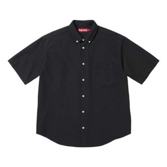 SUPREME SS26 Loose Fit Oxford S/S Shirt Black SUP-SS26-158-BLK