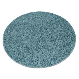 RugsX Tappeto Soffi Cerchio Shaggy 5cm Blu Blue Rotondo 160 Cm