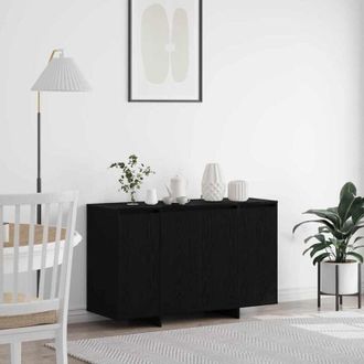 vidaXL Credenza Rovere nero 120 x 41 x 75 cm Legno multistrato - Vidaxl