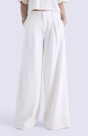 Pistola Denim Delphine Wide Leg Jeans in Off-White at Nordstrom, Size 25