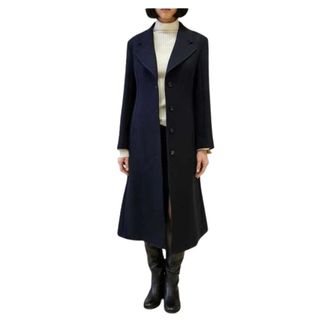 Paul Smith Wollen mantel - Dames - Mantels - Blauw - Maat: M Wol