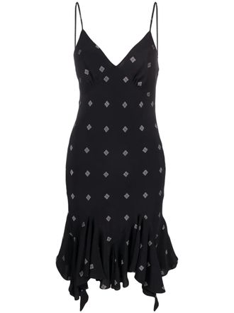 Givenchy 4G silk short dress - women - Silk/Polyester - 38 - Black
