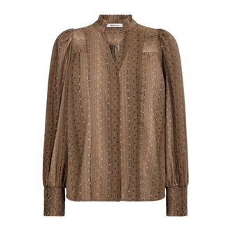 Co'Couture Overhemden, Dames, Bruin, S, Blouses