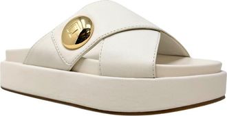 Shushop Katie Platform Slide Sandal in Bone at Nordstrom, Size 6.5