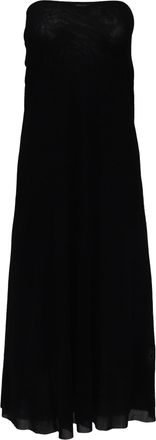 Jean Paul Gaultier Soleil Strapless Midi Dress in Black Polyester