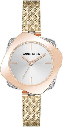Anne Klein Womens Accented Silver Dial Watch