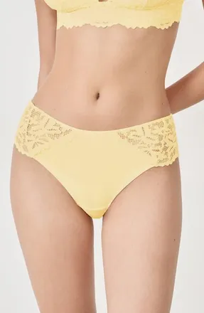 Etam Lengende Lace Trim Panties in Vanilla at Nordstrom, Size X-Large