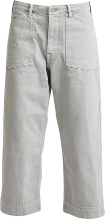 Denimist Georgia Werkbroek - Dames - Cropped Jeans - Grijs - W28 - Katoen - Jeans