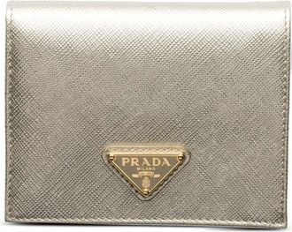 Prada Leren portemonnee - Goud
