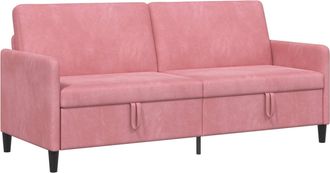 vidaXL Sof&aacute; Con Almacenamiento Rosa 192 X 78 X 87 Cm Poli&eacute;ster Vidaxl