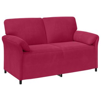 vidaXL Sof&aacute; De 2 Plazas Rojo Vino 158 X 83 X 95 Cm Terciopelo Vidaxl
