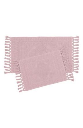 French Connection Nellore Fringe 2-Piece Bath Rug in Lilac Pink at Nordstrom Rack