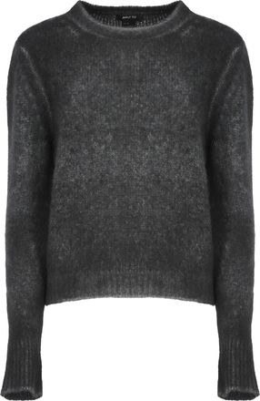 Avant Toi Grey Cashmere Elasticized Cuffs Sweater