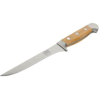 Gude G&uuml;de Solingen-cuchillo De Deshuesar Forjado, 16 Cm, Madera, Alpha-olive-doble Virola, Hecho A Mano En Alemania, Chrome Steel, Marr&oacute;n