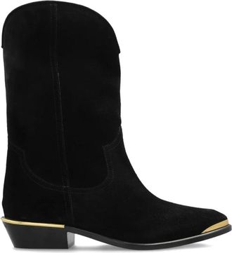 Isabel Marant Isabel Marant, Cowboy Boots, female, Black, Size: 8 US Suede Cowboy Boots with Metal Accents