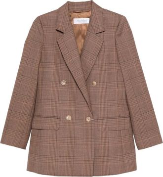 Max Mara Prince Of Wales Check Double-breasted Jacket