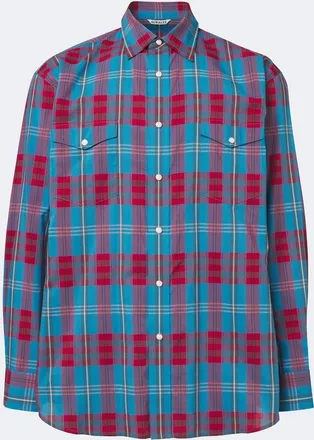 Auralee Checked cotton and silk shirt