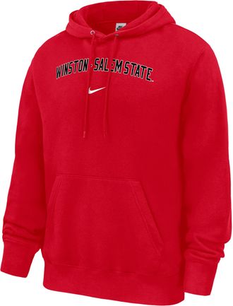 Nike Mens College (Winston-Salem State Rams) Fleece Pullover Hoodie in Red | M31233WISA26-RED