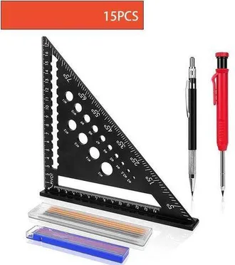 OEM Regla Triangular Para Carpinter&iacute;a, Regla Triangular De Carpintero - Escuadra De Aleaci&oacute;n De Aluminio, Transportador De &Aacute;ngulos De Aleaci&oacute;n De Aluminio
