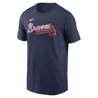 Nike Austin Riley Atlanta Braves Fuse Nike Mens MLB T-Shirt in Blue | N19944BAW9-0M3