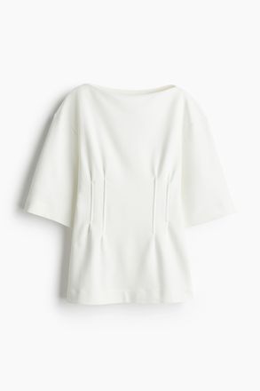 H&M Tailliertes Shirt - Weiss